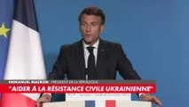 Emmanuel Macron : «Nous devons nous organiser collectivement pour répondre aux besoins immédiats de l'Ukraine»