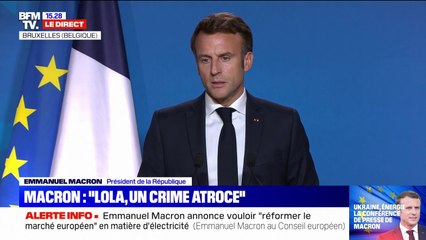 Meurtre de Lola: "Ce qui nous touche tous, c'est l'atrocité de ce crime", déclare Emmanuel Macron