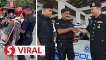 Touching police gesture goes viral