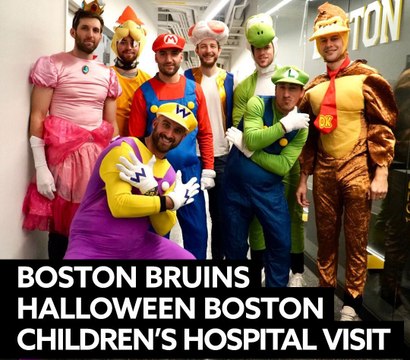 Boston Bruins Wear Nintendo Costumes For Halloween Visit To Kids In Hospital