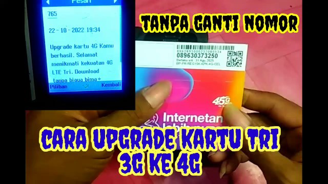Cara Upgrade Kartu Tri 3G ke 4G sendiri lewat SMS