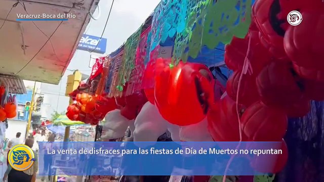Ventas de disfraces en Veracruz no repuntan, señalan comerciantes