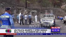 ¡Brutal! Un motociclista muerto y un policía herido al accidentarse en la CA-5 (1)