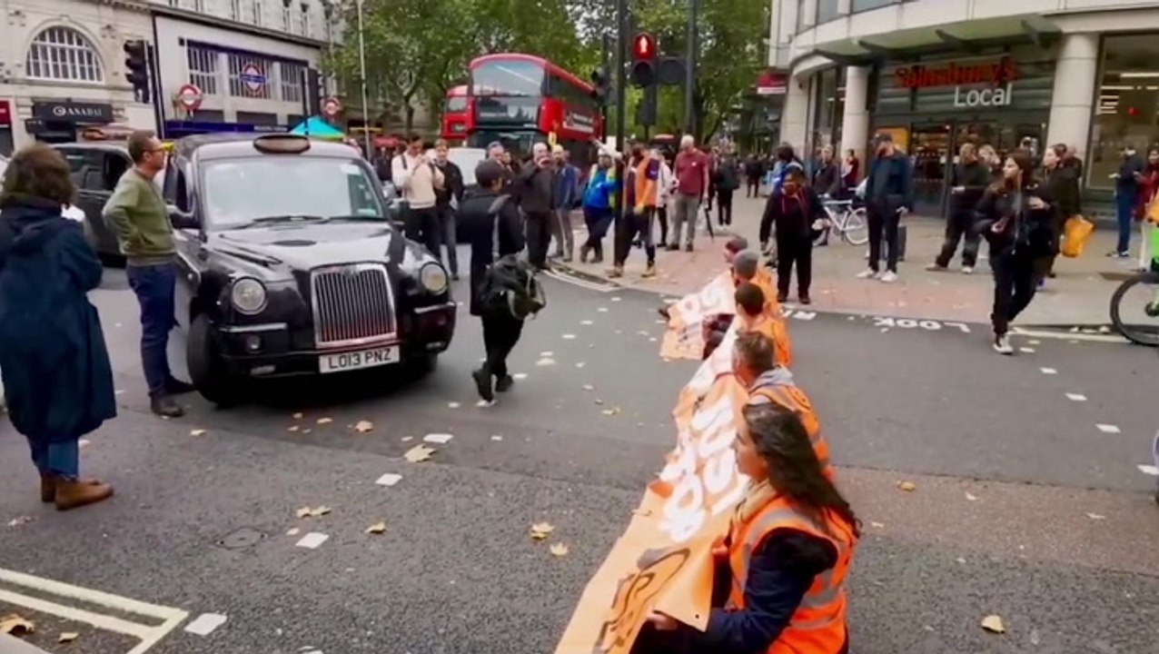 Just Stop Oil activists block London's Holborn junction in latest protest
