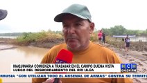 Maquinaria realiza trabajos de limpieza en el Campo Buena Vista de El Progreso, Yoro