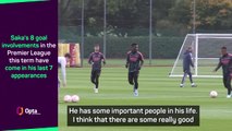 Arteta credits 'powerful' Saka support network for improvement