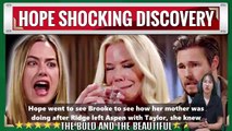 Hope gets angry when Liam hides Brooke's relapse The Bold and the Beautiful Spoi
