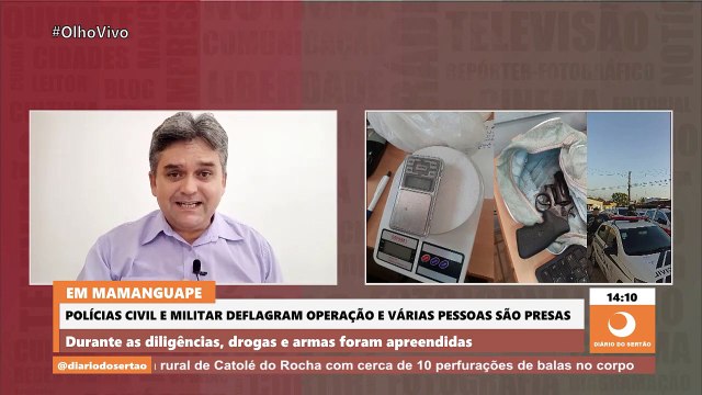 Operação policial prende oito pessoas e apreende armas, drogas e materiais do tráfico, na Paraíba