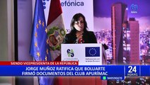 Jorge Muñoz ratifica que Dina Boluarte firmó documentos como presidenta de Club Apurímac