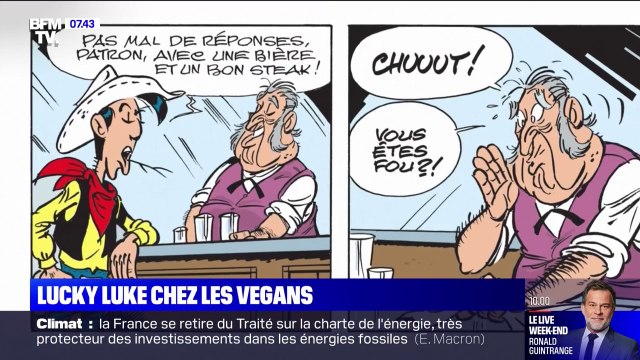 Sortie de L'arche de Rantanplan : Lucky Luke chez les végans