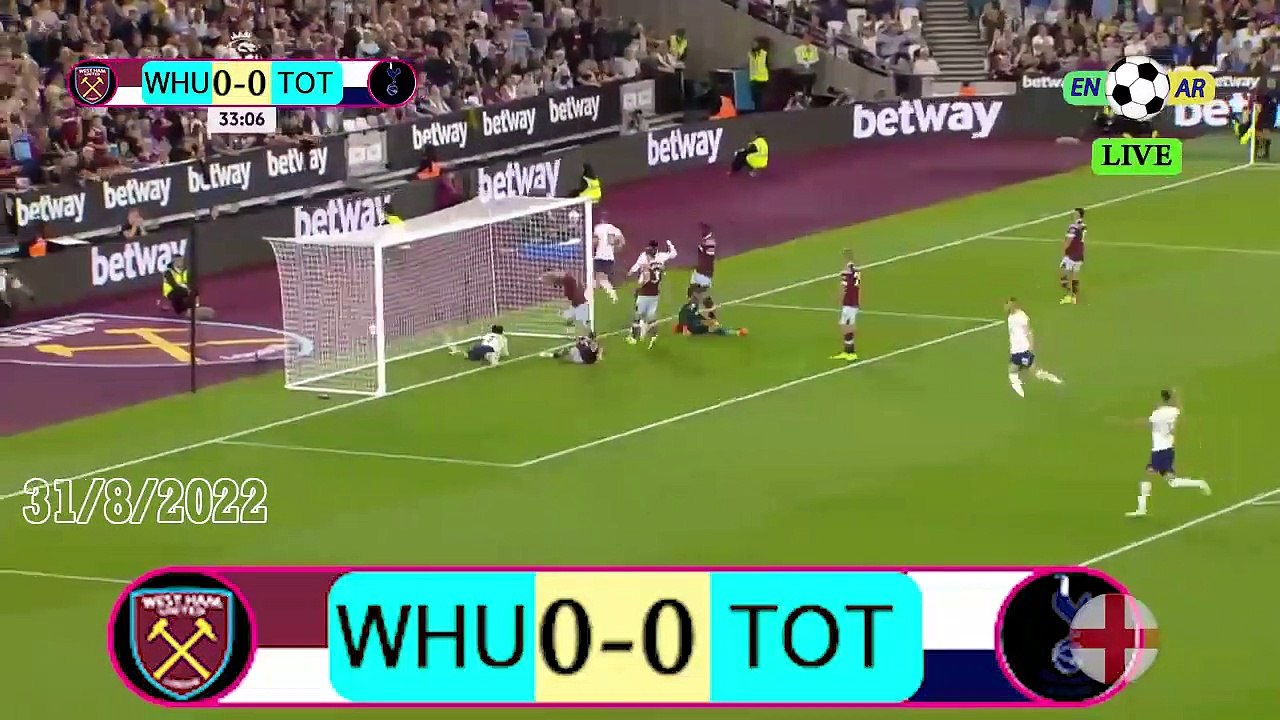 West Ham  1-1 Tottenham   وست هام 1- 1توتنهام  / English Premier League 2022 / 2023  الدوري الإنجليزي الممتاز
