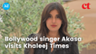 Bollywood singer Akasa visits Khaleej Times