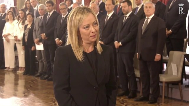 Il giuramento del nuovo presidente del Consiglio, Giorgia Meloni