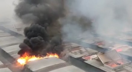 Corana (PV) - In fiamme deposito di paglia e fieno (22.10.22)