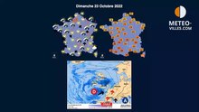 Prévisions météo villes du samedi 22 octobre 2022