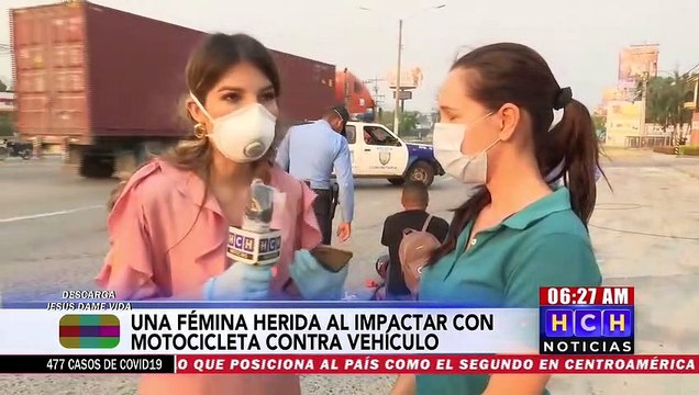 Motociclista herida tras colisión en bulevar del norte #SPS