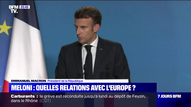 En visite au Vatican, Emmanuel Macron se dit prêt à travailler avec la nouvelle Première ministre italienne, Giorgia Meloni