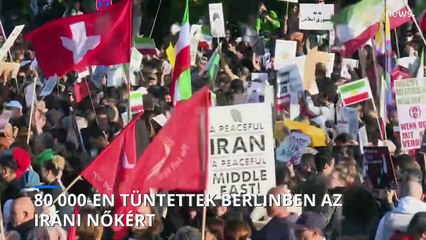 80 000-en tüntettek Berlinben az iráni nők jogaiért