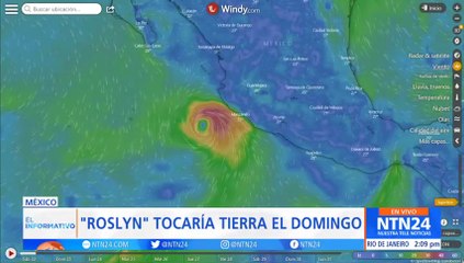 Huracán "Roslyn" alcanza la categoría 4 y se acerca al oeste de México