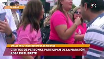 Cientos de personas participan de la maratón rosa en El Brete