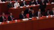 Expresidente Chino Hu es escoltado fuera del Congreso del Partido Comunista
