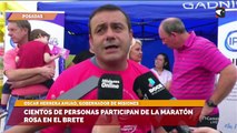 Cientos de personas participan de la maratón rosa en El Brete