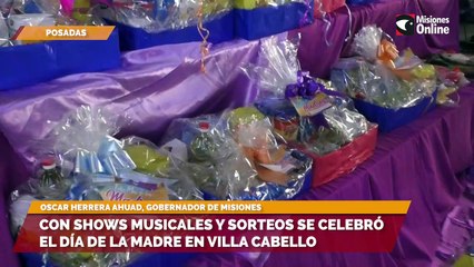 Con shows musicales y sorteos se celebró el Día de la Madre en Villa Cabello