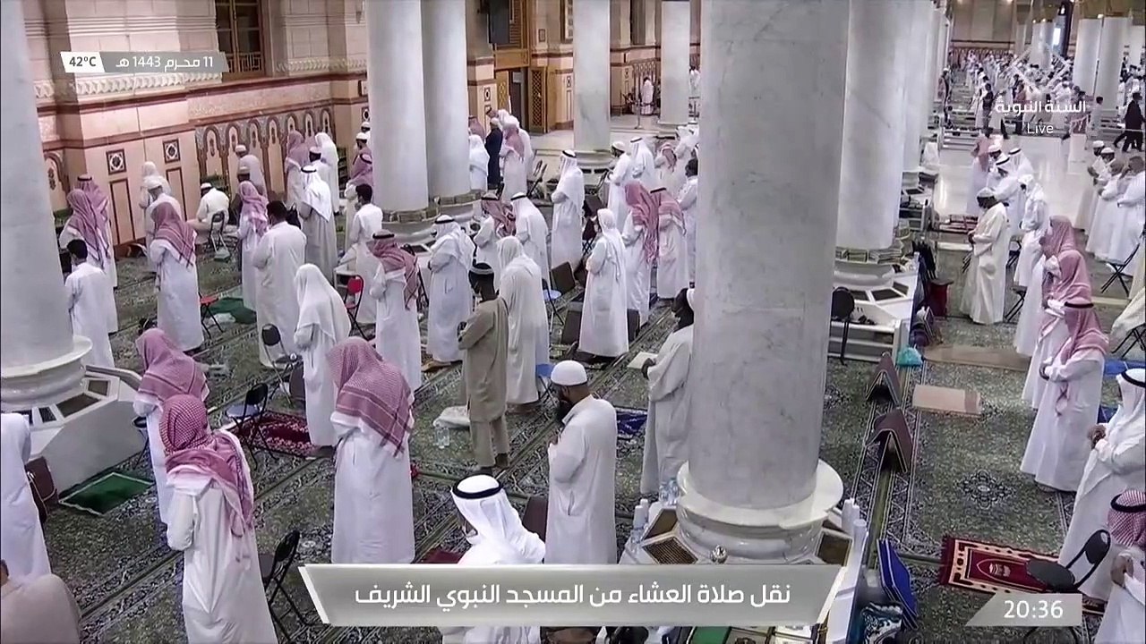 صلاة العشاء من #المسجد_النبوي بـ #المدينة_المنورة  - الخميس 14430111ه