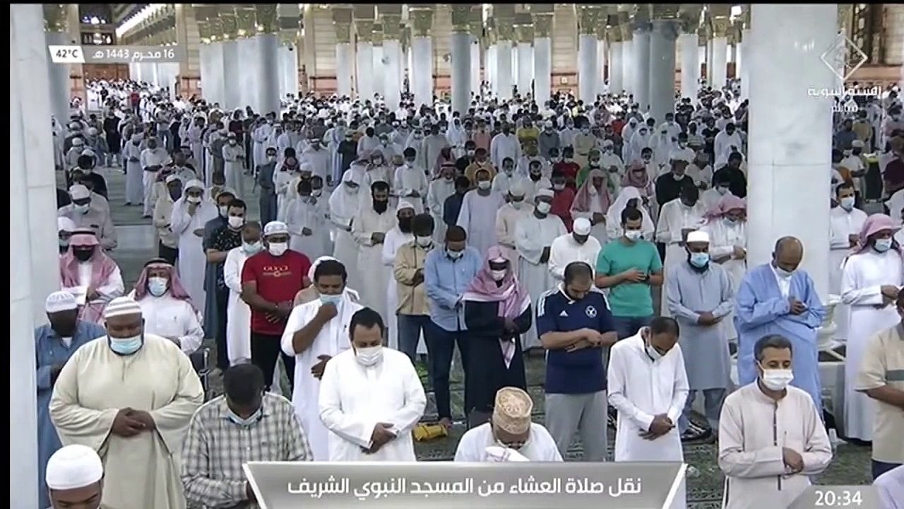 صلاة العشاء من #المسجد_النبوي بـ #المدينة_المنورة - الثلاثاء 14430116ه