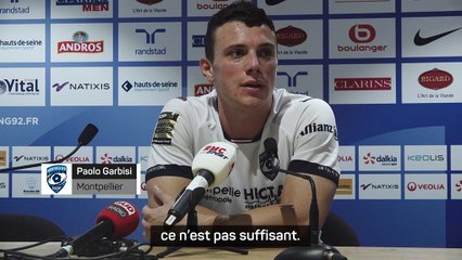 8e j. - Garbisi : "Ce n’est pas suffisant ce que l’on fait dans la semaine, sur le terrain"