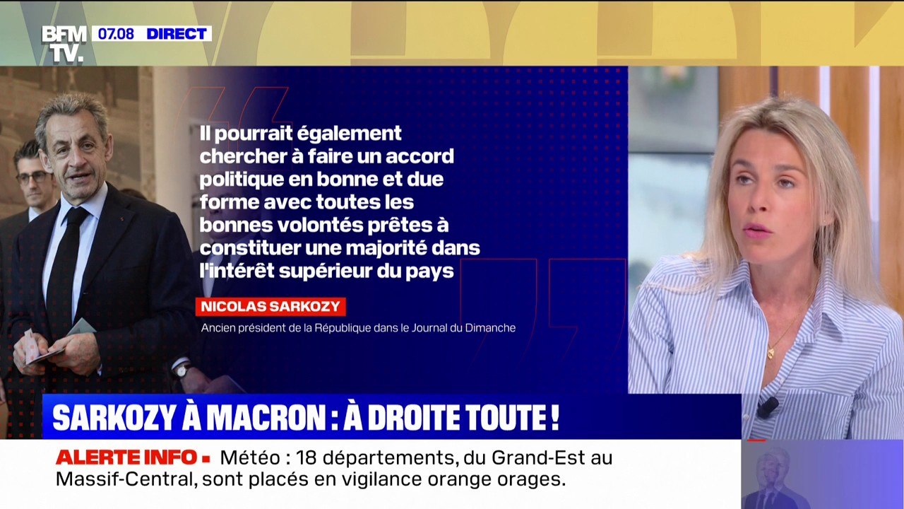 Nicolas Sarkozy invite Emmanuel Macron à se positionner davantage à droite