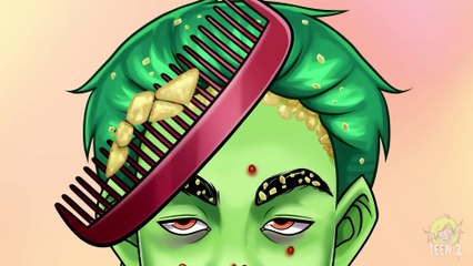 DORKY turned into WEREWOLF? Satisfying Full Blackhead Treatment! ASMR skincare animation by Teen-Z