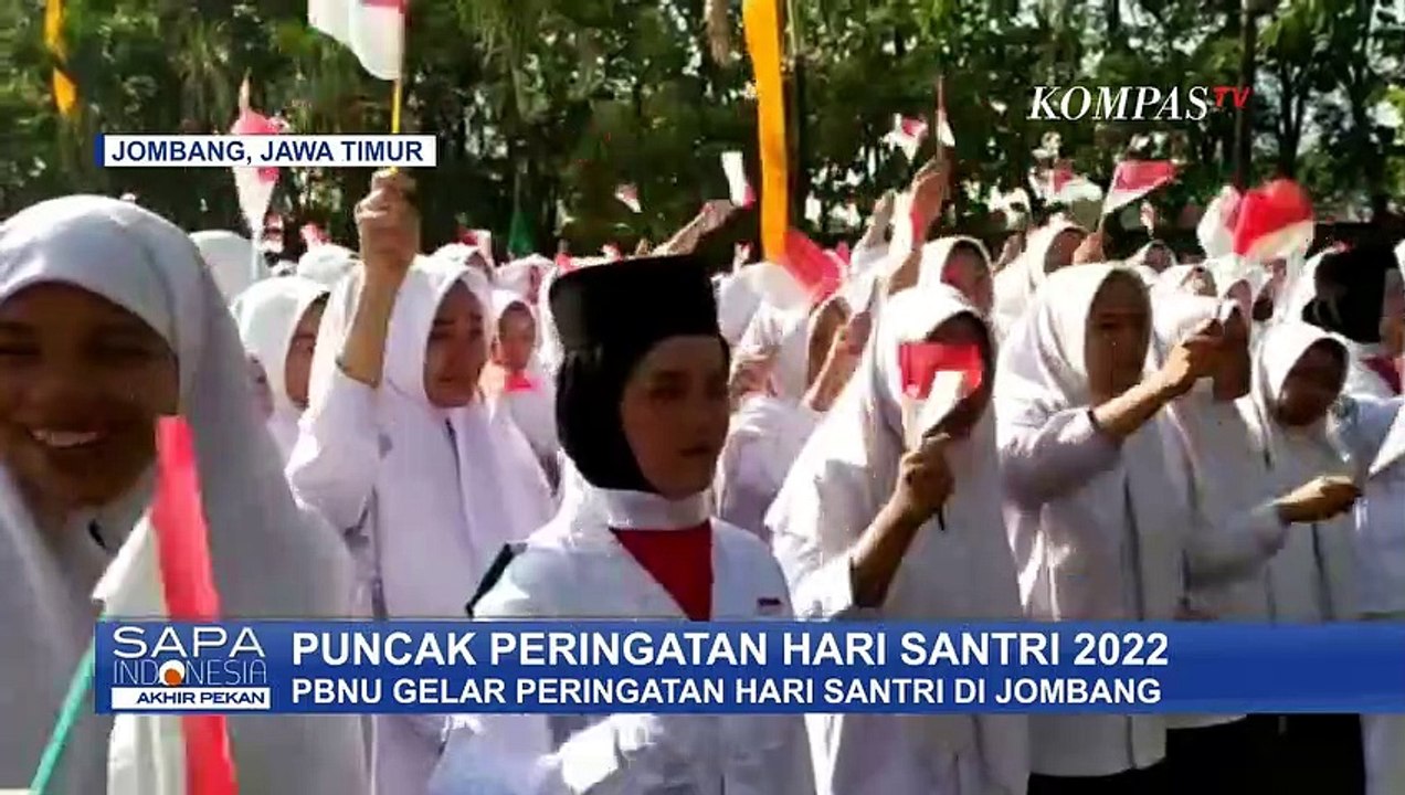 Ribuan Santri Rayakan Puncak Peringatan Hari Santri yang Digelar PBNU di Ponpes Tebuireng Jombang!