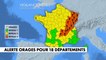Orages : 18 départements placés en vigilance orange