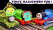Halloween Fun Story With Thomas And Friends Trains, Tom Moss The Prank Engine And The Funlings