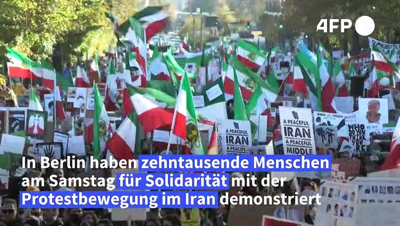 80.000 Menschen zeigen in Berlin Solidarität mit Protesten im Iran
