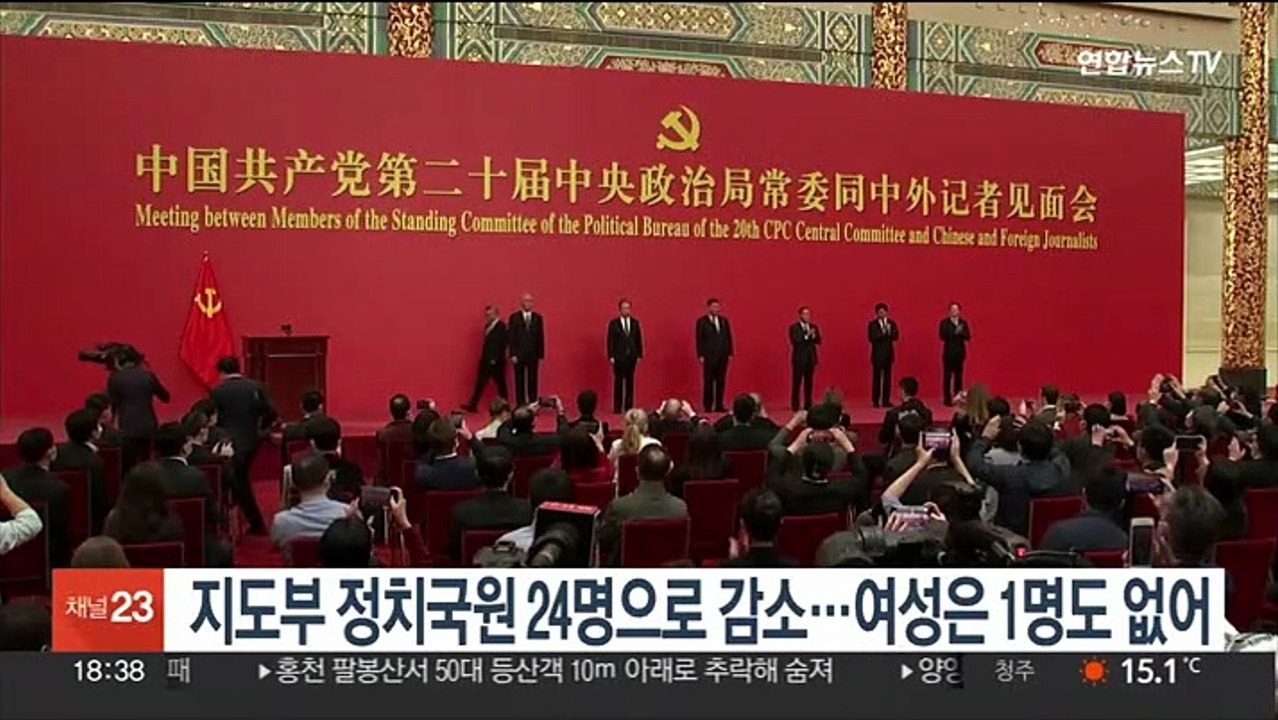 정치국원 24명으로 감소…여성은 한 명도 없어