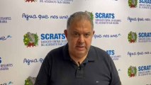 El presidente del Sindicato Central de Regantes del Trasvase Tajo-Segura, Lucas Jiménez, valora el acuerdo del agua desalada.
