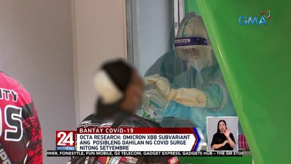 OCTA Research: Omicron XBB Subvariant ang posibleng dahilan ng COVID surge nitong Setyembre | 24 Oras Weekend
