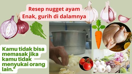 Proses buat nugget ayam, enak, kenyal di dalam..