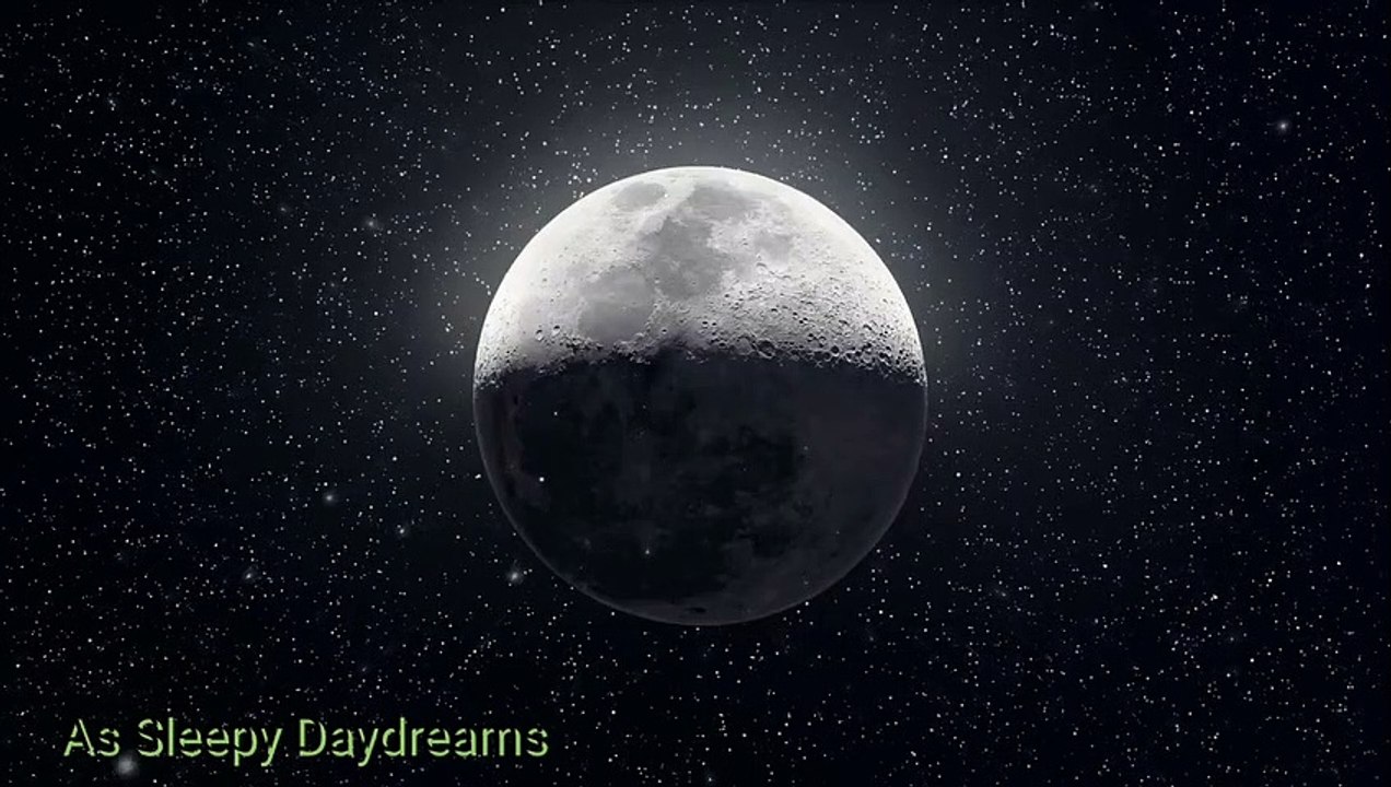 Dark Deep Sleep Music for Falling Asleep & Sleeping with Black Moon Screen • Relaxation Music Stress Relief, Peaceful Music,