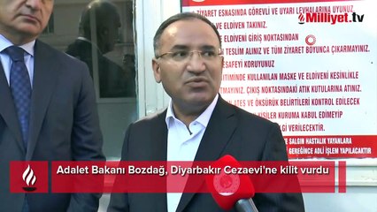 Adalet Bakanı Bozdağ, Diyarbakır Cezaevi'ne kilit vurdu