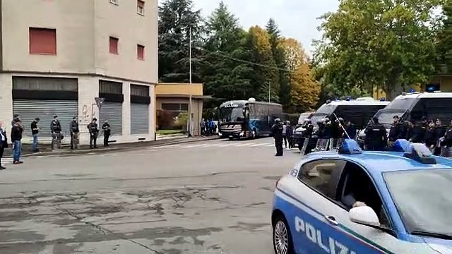 Atalanta - Lazio, l'arrivo dei biancocelesti al Gewiss Stadium