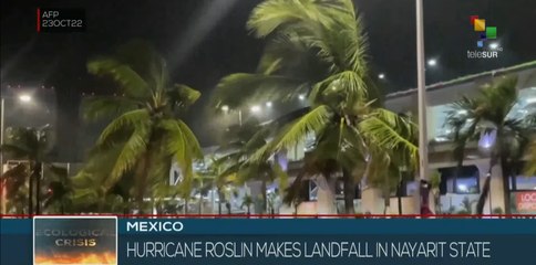 Hurricane Roslyn makes landfall in Mexico