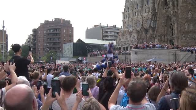 Siete heridos en los Castellers de la Vila de Gracia
