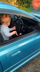 Baby Grabs Correct Key and Tries to Start Car