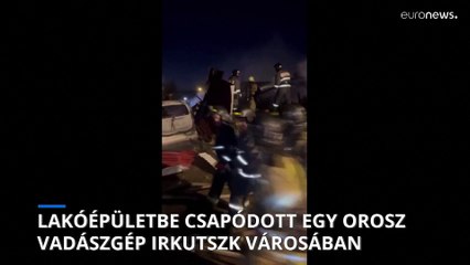 Lakóépületbe csapódott egy orosz vadászgép Irkutszk városában