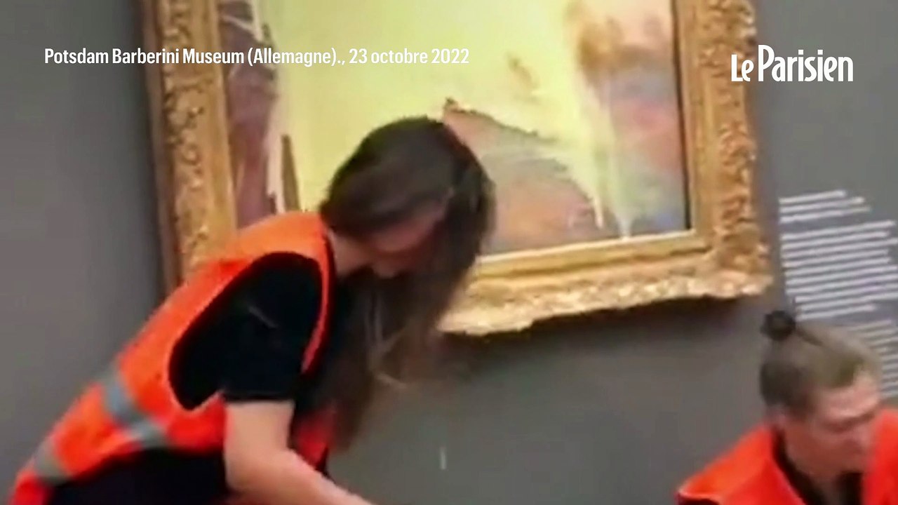 «Les Meules» de Monet attaquées à la purée au Potsdam Barberini museum en Allemagne