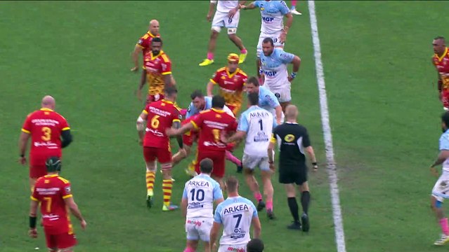 TOP 14 - Essai de Afusipa TAUMOEPEAU (USAP) - Aviron Bayonnais - USA Perpignan - Saison 2022/2023
