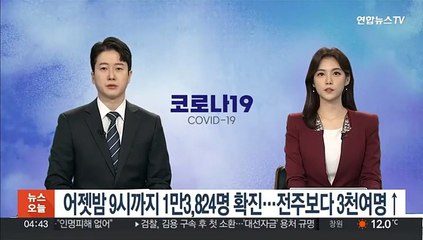 어젯밤 9시까지 1만3,824명 확진…전주보다 3천여명↑